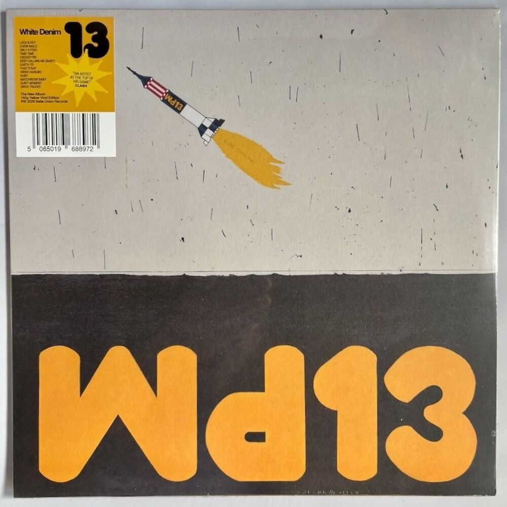 White Denim – 13 – 140 Gram Yellow Vinyl, LP, Bella Union, 2026 NEW Rock Indie